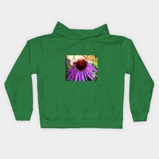 Echinacea Flower Mosaic Style Kids Hoodie